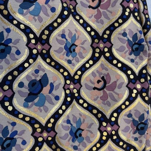 Soft Surroundings Moroccan Print Metallic Gold Accent Ponte Pants NEW Size XS - Picture 3 of 8